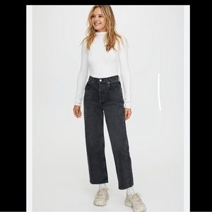 AGOLDE Ren High Rise Cropped Wide Leg jeans size 27